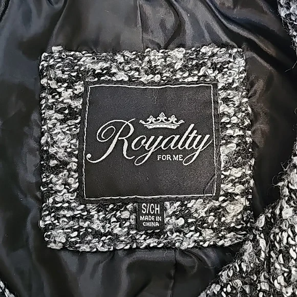 Royalty for Me Wool Blend PeaCoat. Small - Picture 6 of 7